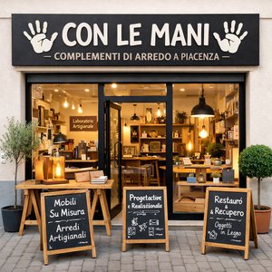 con le mani complementi d'arredo